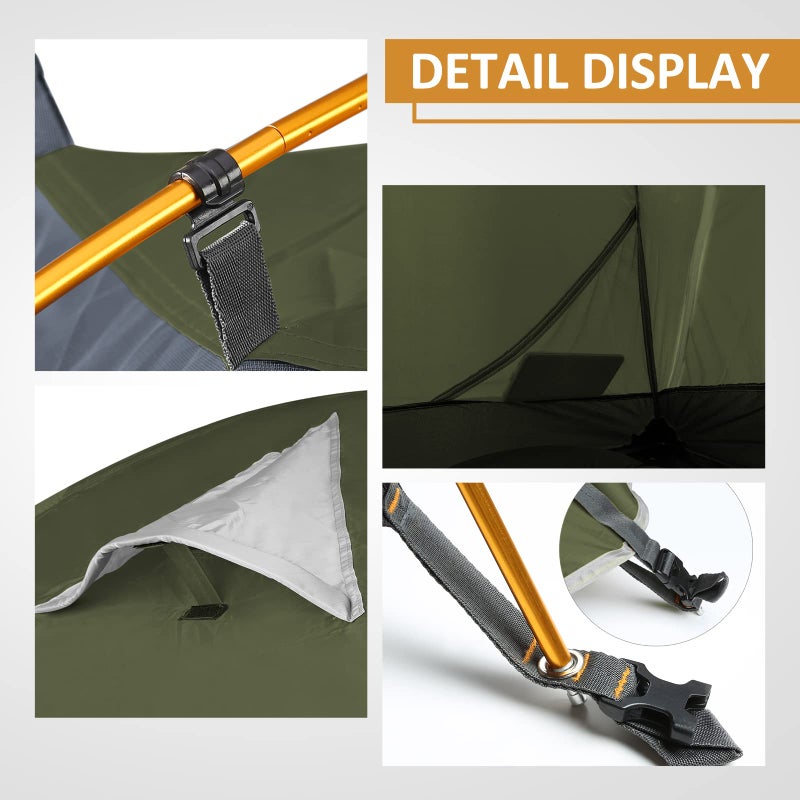 Bessport Camping Tent 2 Person Tent Waterproof Two Doors Backpacking Tent Easy Setup Lightweight for Outdoor, Hiking Mountaineering Travel - Image 4